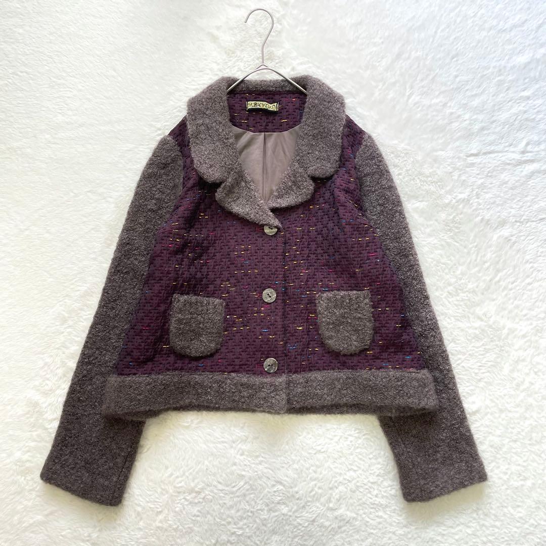 M. &KYOKO モヘアシルク使い 素敵なカーディガンジャケット