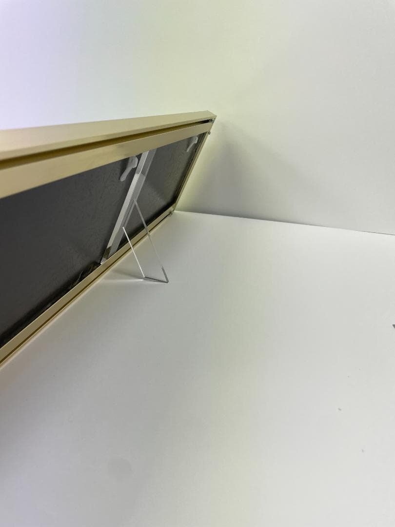 【新品・スタンド付き】高級アルミフレーム ゴールド 90×15cm・5枚セット