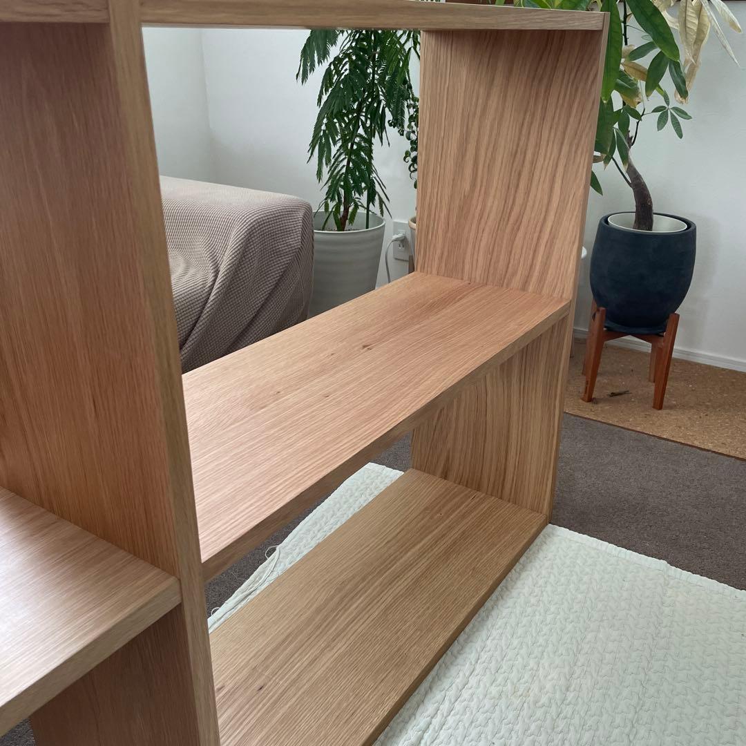 無印良品　スタッキングシェルフ2段×3列 オーク材〈美品〉