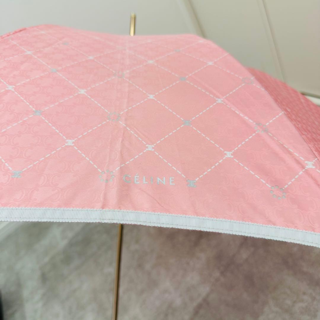 【未使用】 CELINE セリーヌ 長傘 ピンク タグ付き 全長約90cm