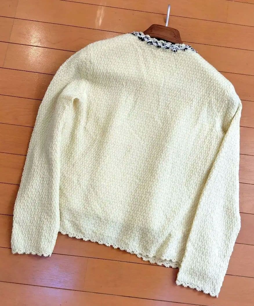 レリアン イエロー ノーカラージャケット9M