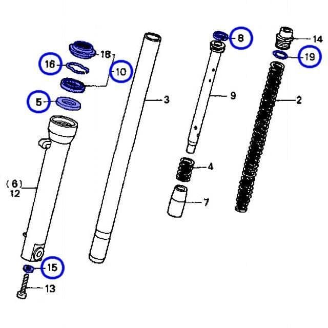 ホンダ純正 NS-1 フロントフォーク elfオイル付き オーバーホールセット