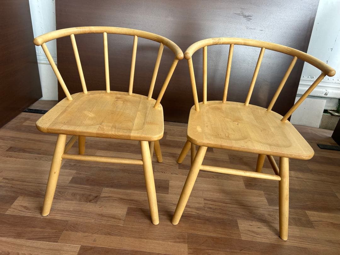 708 モモナチュラル　momo ナチュラル北欧風　ウッドチェア　2脚セット可