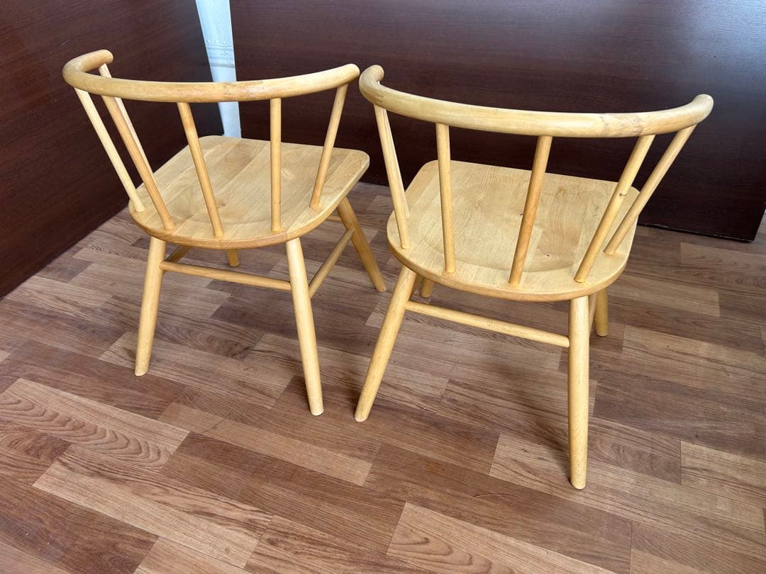 708 モモナチュラル　momo ナチュラル北欧風　ウッドチェア　2脚セット可