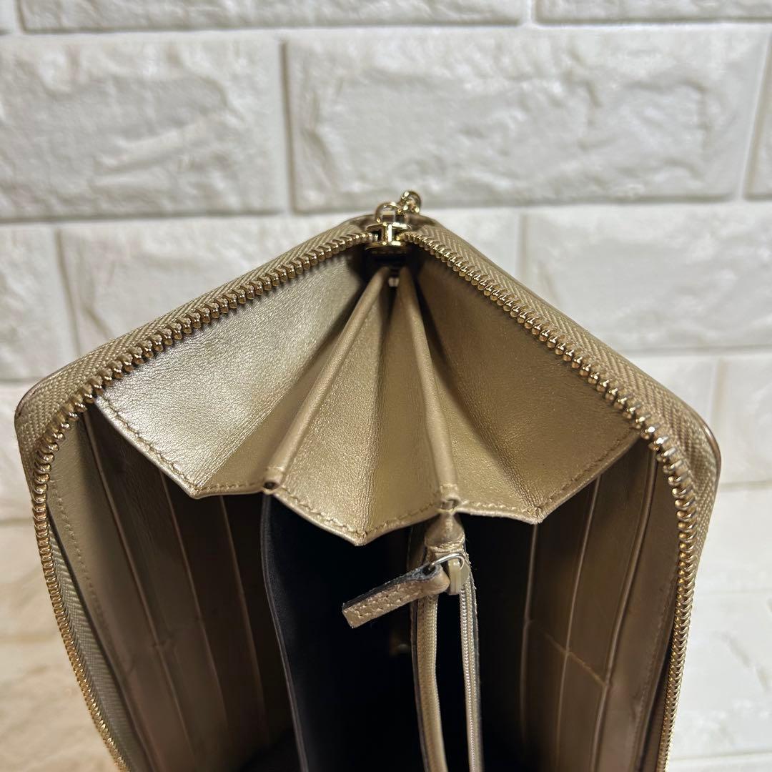 GUCCI インプリメ　ラウンドファスナー 長財布　GG柄