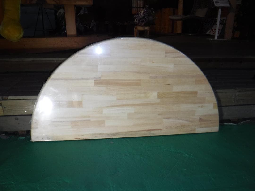 無垢材パインテーブルトップ★1200 （半円）×2枚