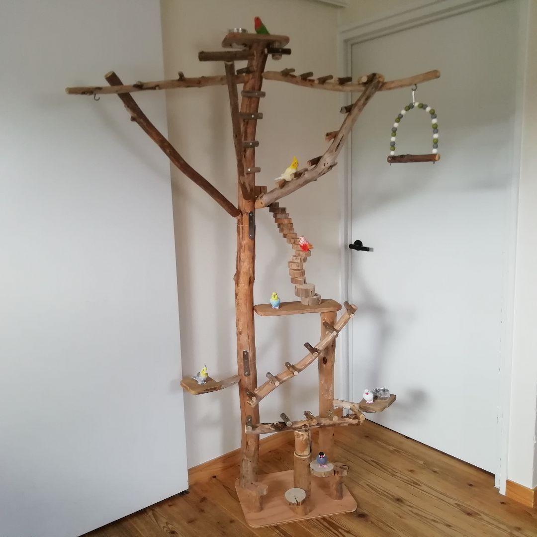 瑛 バードアスレチックジム大型 天然木 自然木 流木 止まり木 インコ