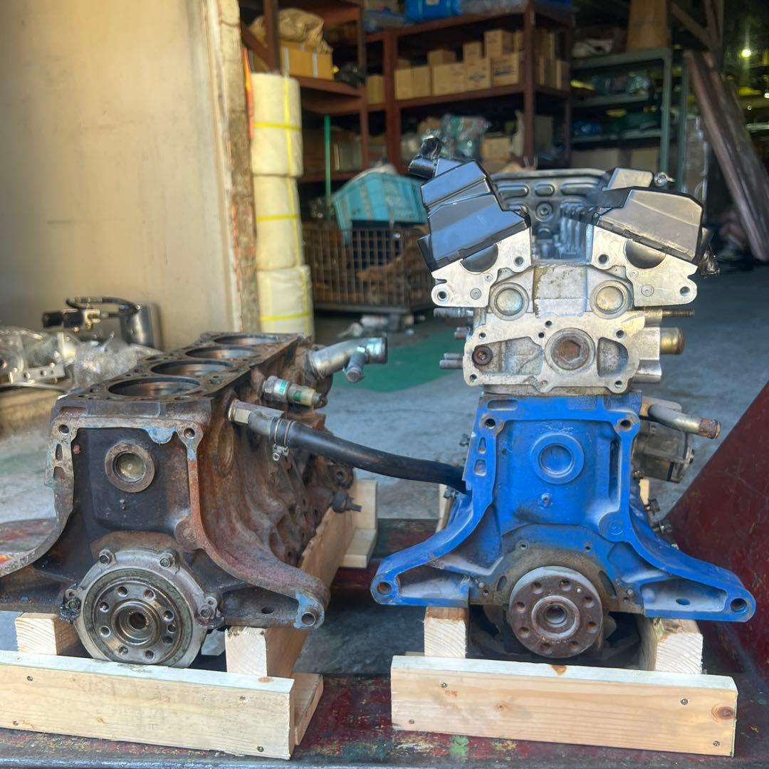 メカチューン エンジン 2機 日産CA18 機械式 ターボ 本体 シルビア