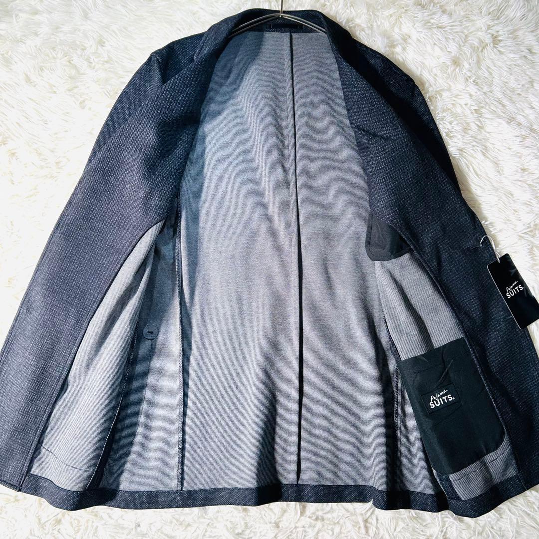 AOKI【未使用タグ付】洗える♪プリントジャージパジャマスーツセット　ネイビーS