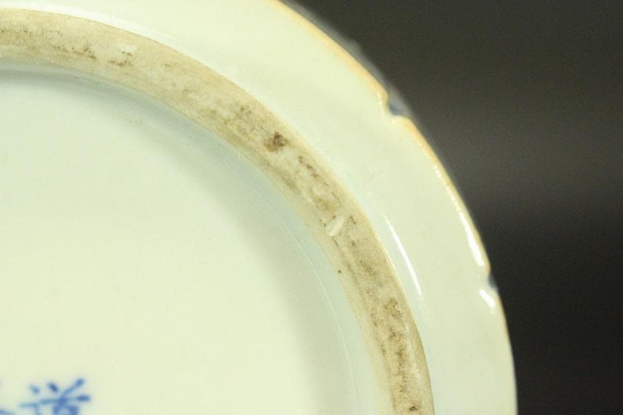 中国美術 青花 条紋 香炉 道光年製 φ11.1cm(A252)