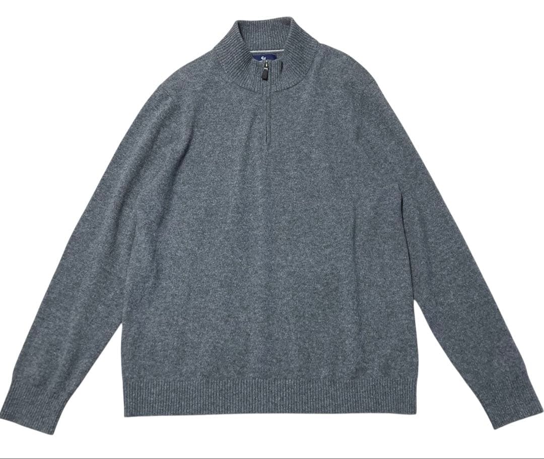 未使用 LANDS' END cashmere 洗えるカシミヤ ニット ジップ