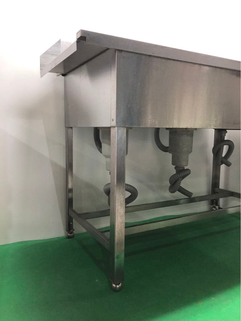 ☆地域限定送料無料☆ソイルド ニ槽　シンク　幅1300 ステンレス　業務用