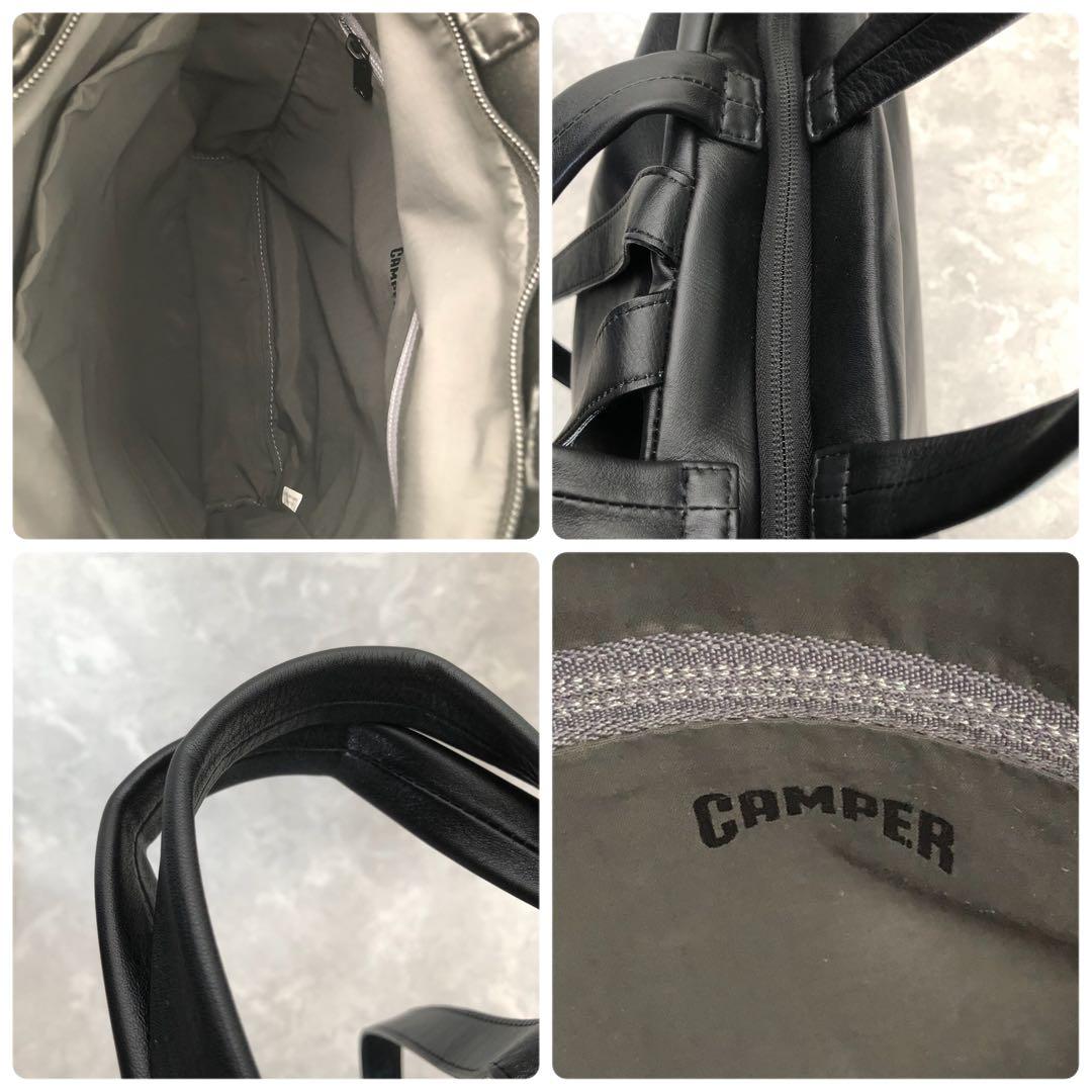★美品★カンペール 2WAYレザーリュック 黒 ブラック バックパック