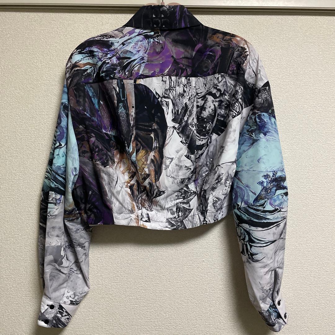 【HARE】新品未使用☆アートプリント クロップドシャツ 長袖