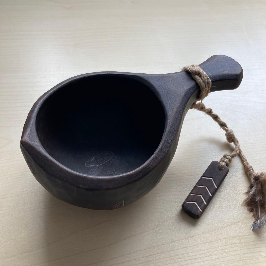 【新品】ソウルオブシベリア #1 ブラックペンダント　No.1812 ククサ