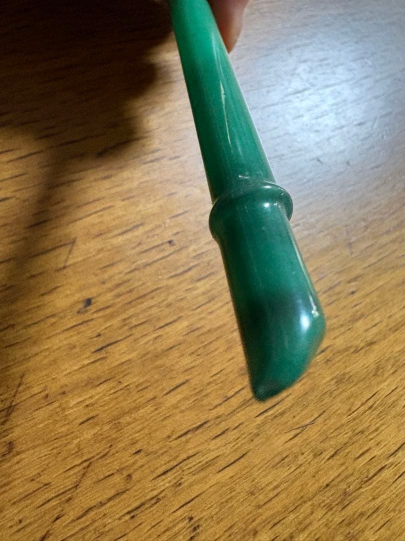 江戸硝子　簪　竹の形　長さ15.5cm 直径7mm 重さ10g