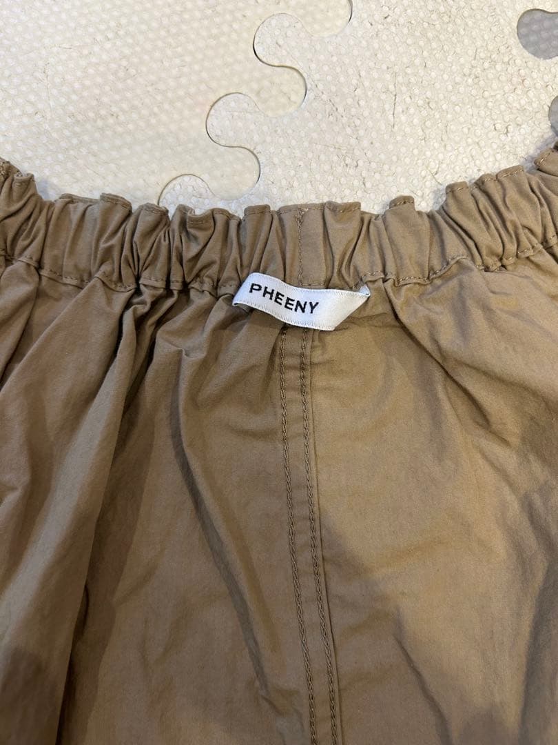 pheeny 23SS Cotton nylon dump apron エプロン