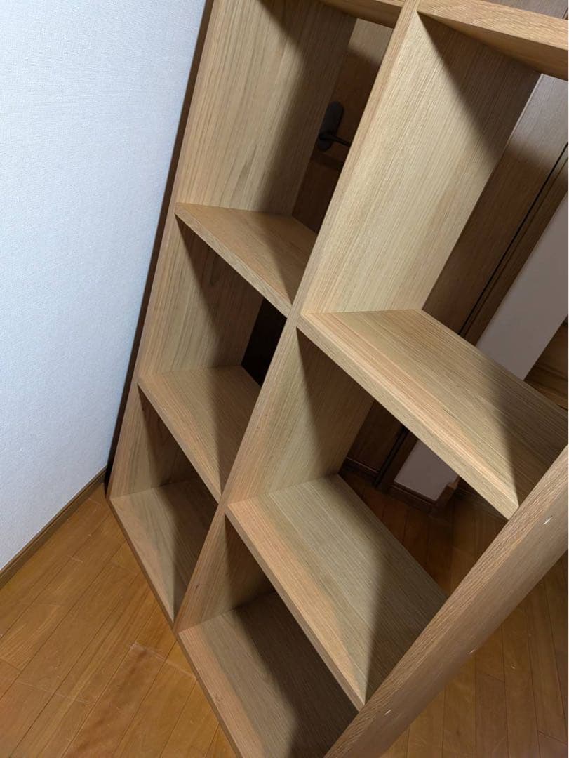 ■送料込■無印スタッキングシェルフ 3×2 木製家具棚 収納MUJIオーク材