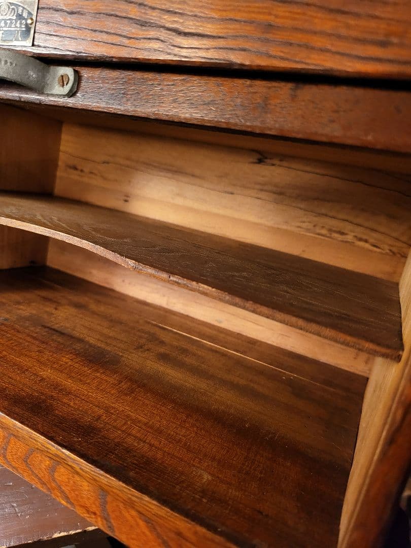 蛇腹 収納付き 楔式 本棚　古道具　レトロ　ヴィンテージ　アンティーク