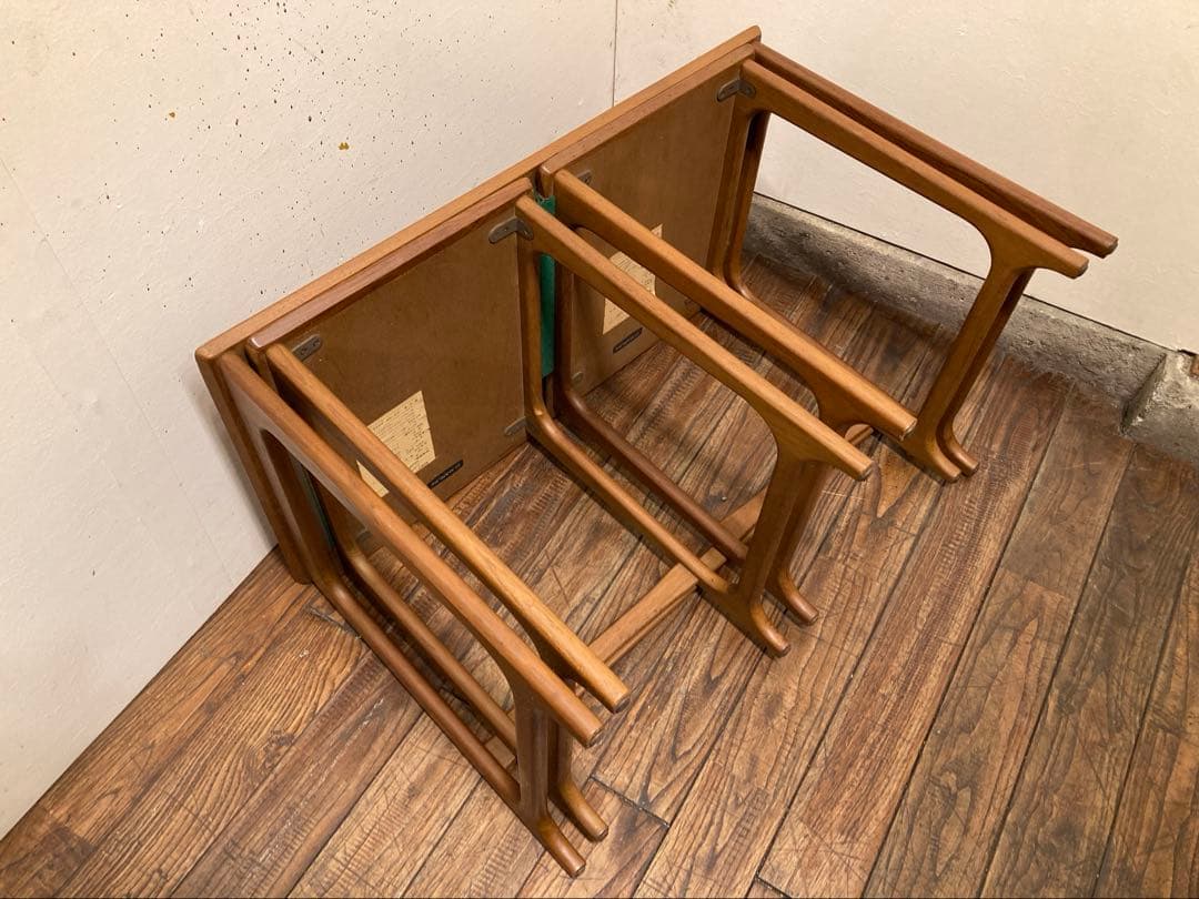 ヴィンテージ オールドマルニ チーク ネストテーブル 入れ子 北欧モダン