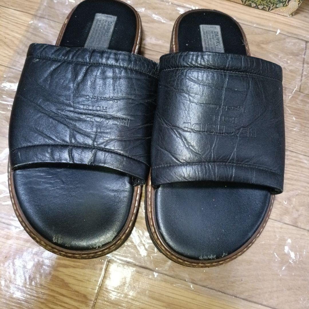 DAIRIKU レザーサンダル 20ss slipper for guests