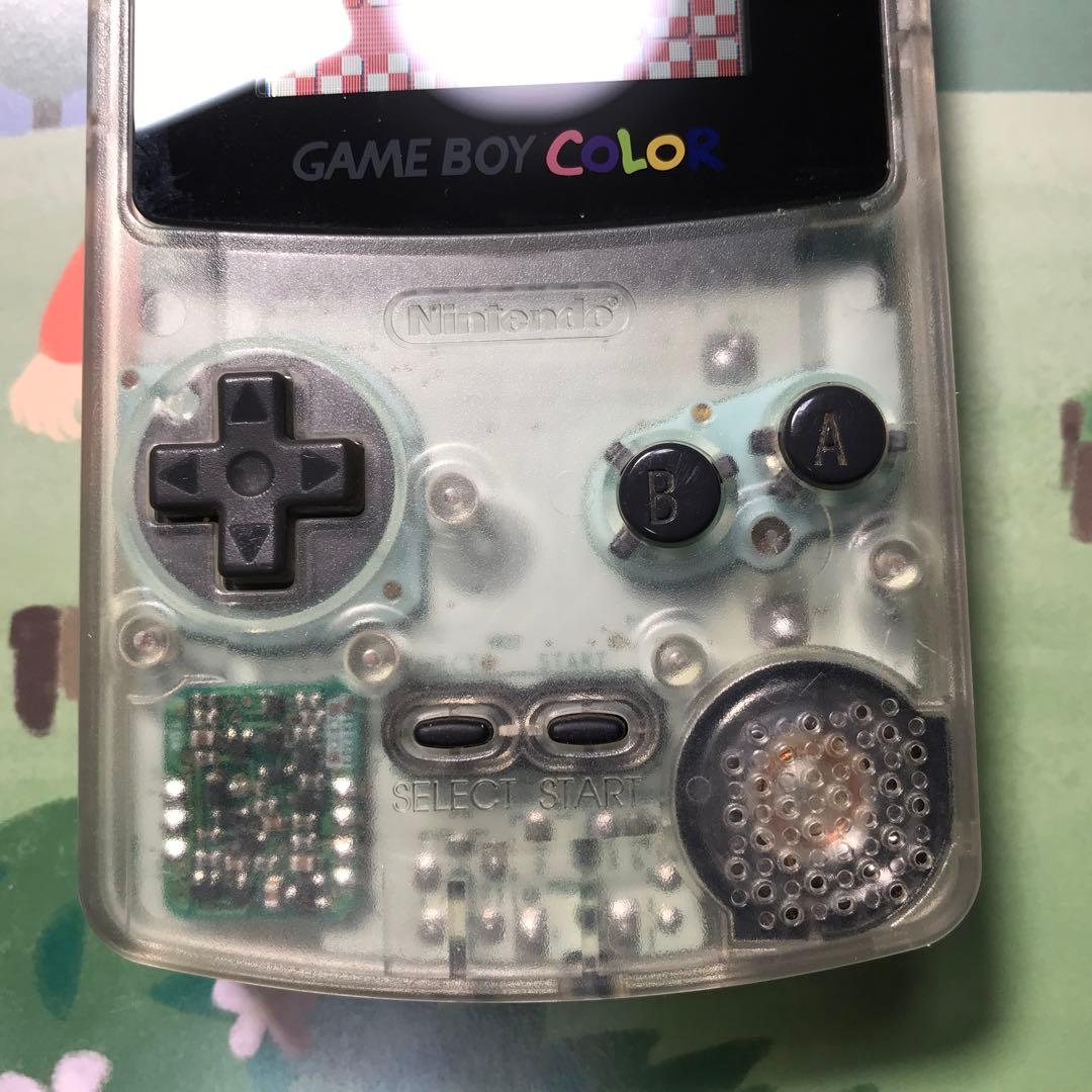 任天堂ゲームボーイカラークリ❤️新偏光板液晶ガラス製スクリーンレンズ交換済