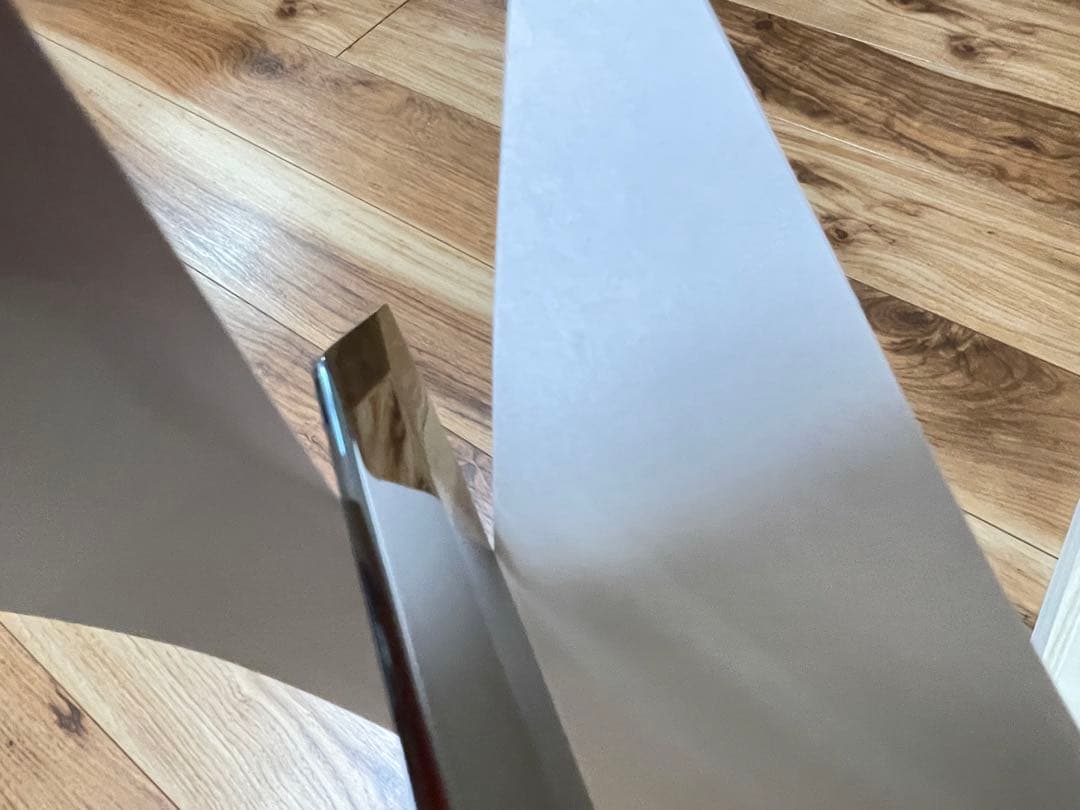 日本国内生産　新品未使用　包丁　先丸　尺一　水焼　富士山　鏡面　黒檀八角柄　木箱