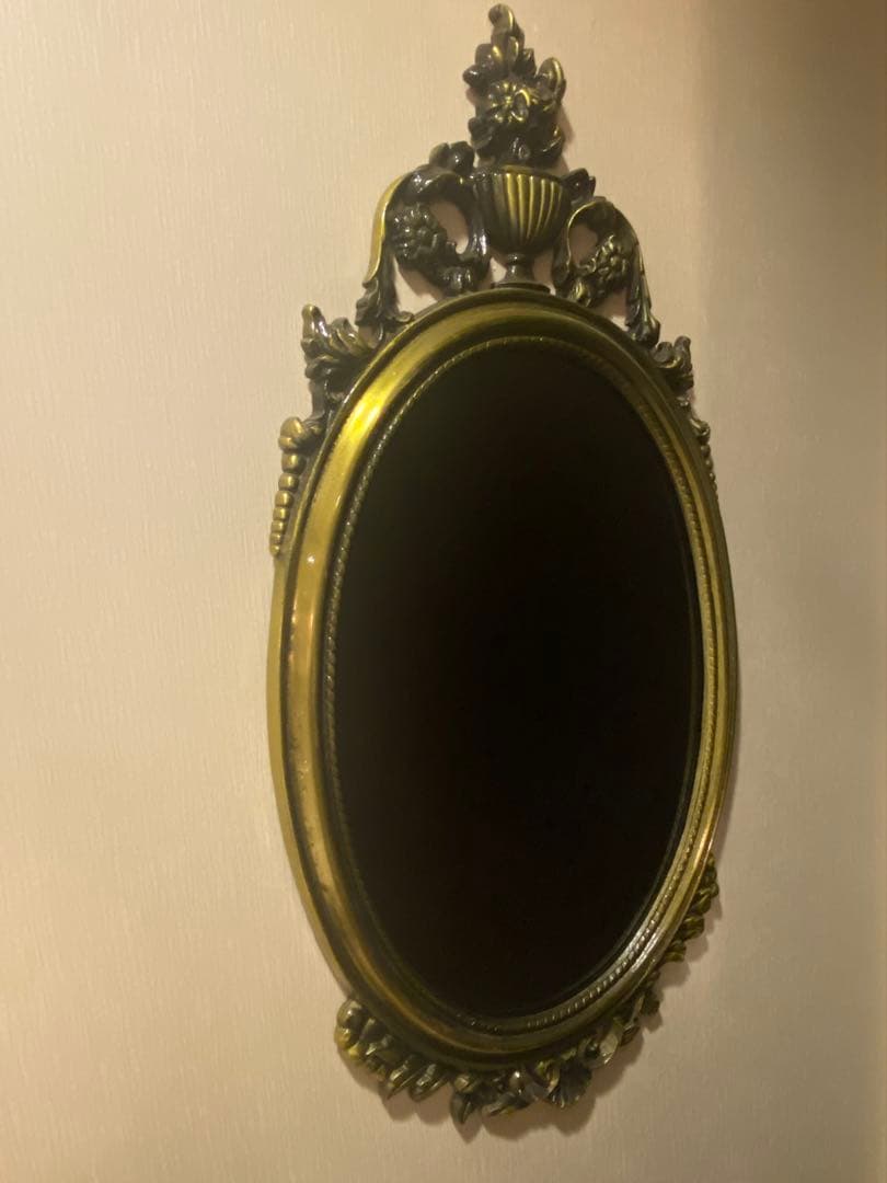 アンティーク風　壁掛けミラー　インテリア　　フレンチシャビー　宮殿　used
