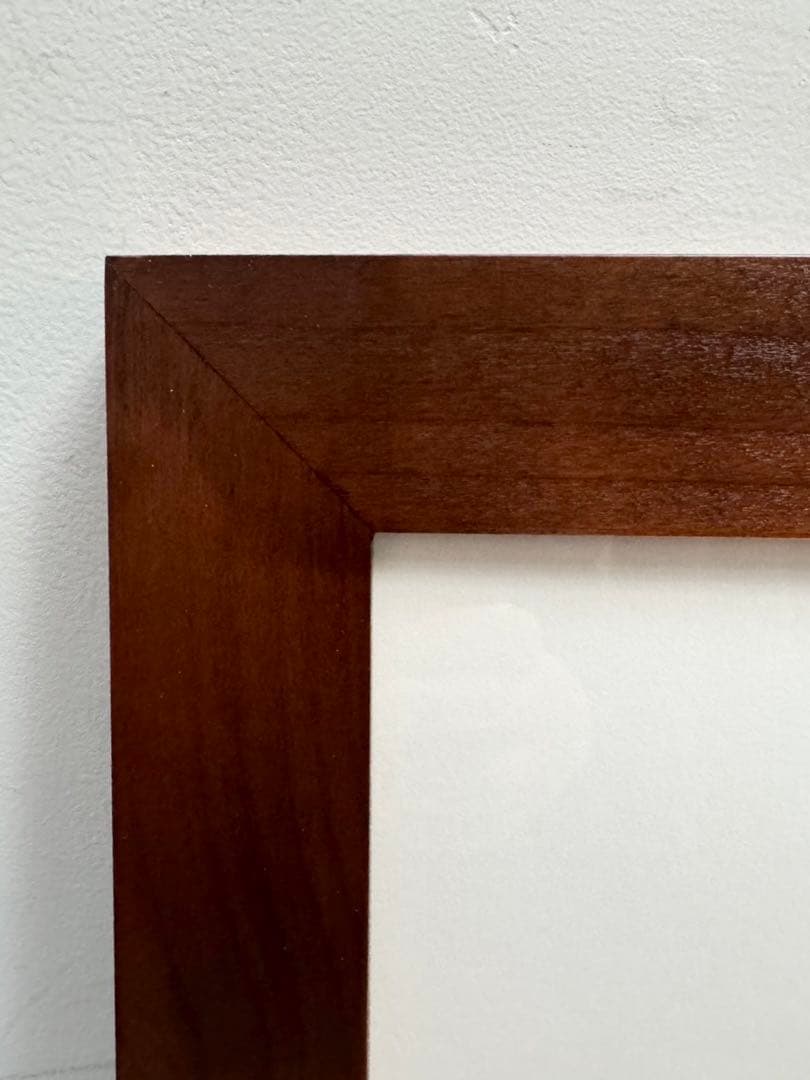 【在庫25】額 額縁 木製 焦茶 ダークブラウン 大きいサイズ アート 写真 b