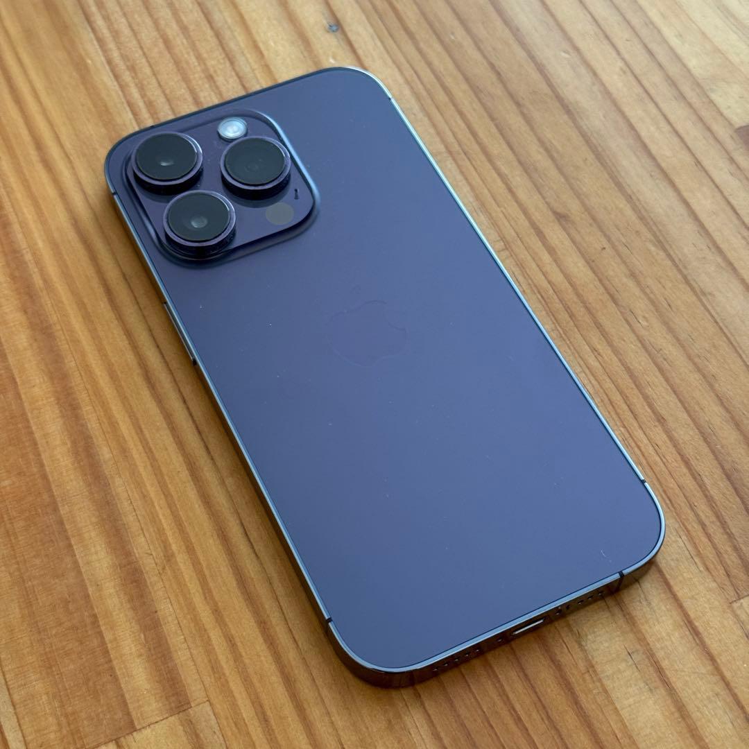 【美品】iPhone14プロ 本体 ディープパープル 256GB SIMフリー