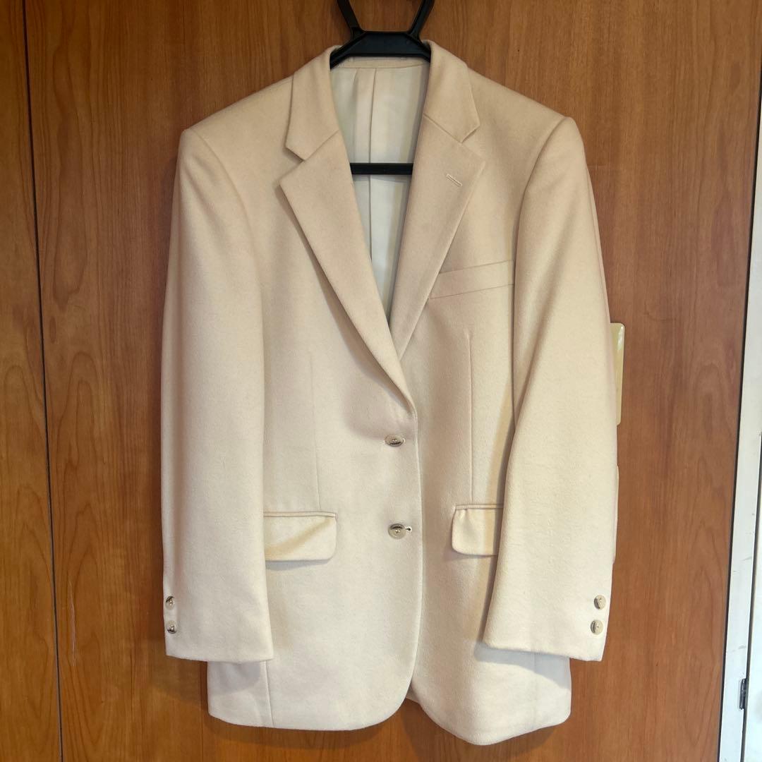 新品◆Moncadaホワイト ダブル　ブレスト テーラードジャケット　カシミア