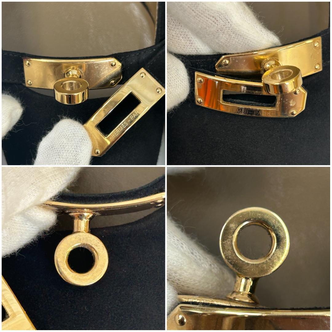 エルメス フラット シューズ パンプス ビルバオ 37.5 ケリー バックル 靴