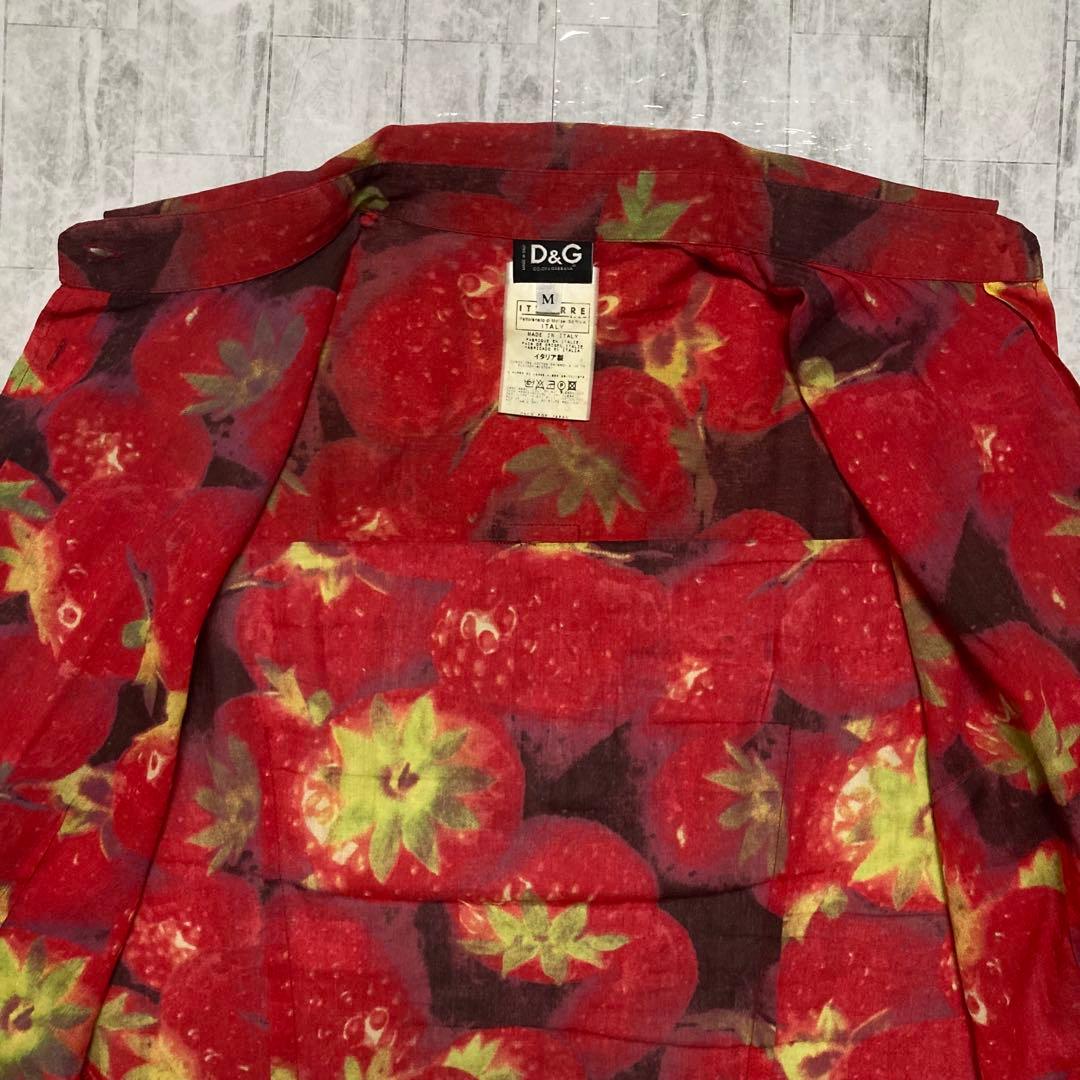 【希少デザイン】　ドルチェアンドガッパーナ D&G 長袖　シャツ　いちご総柄　M