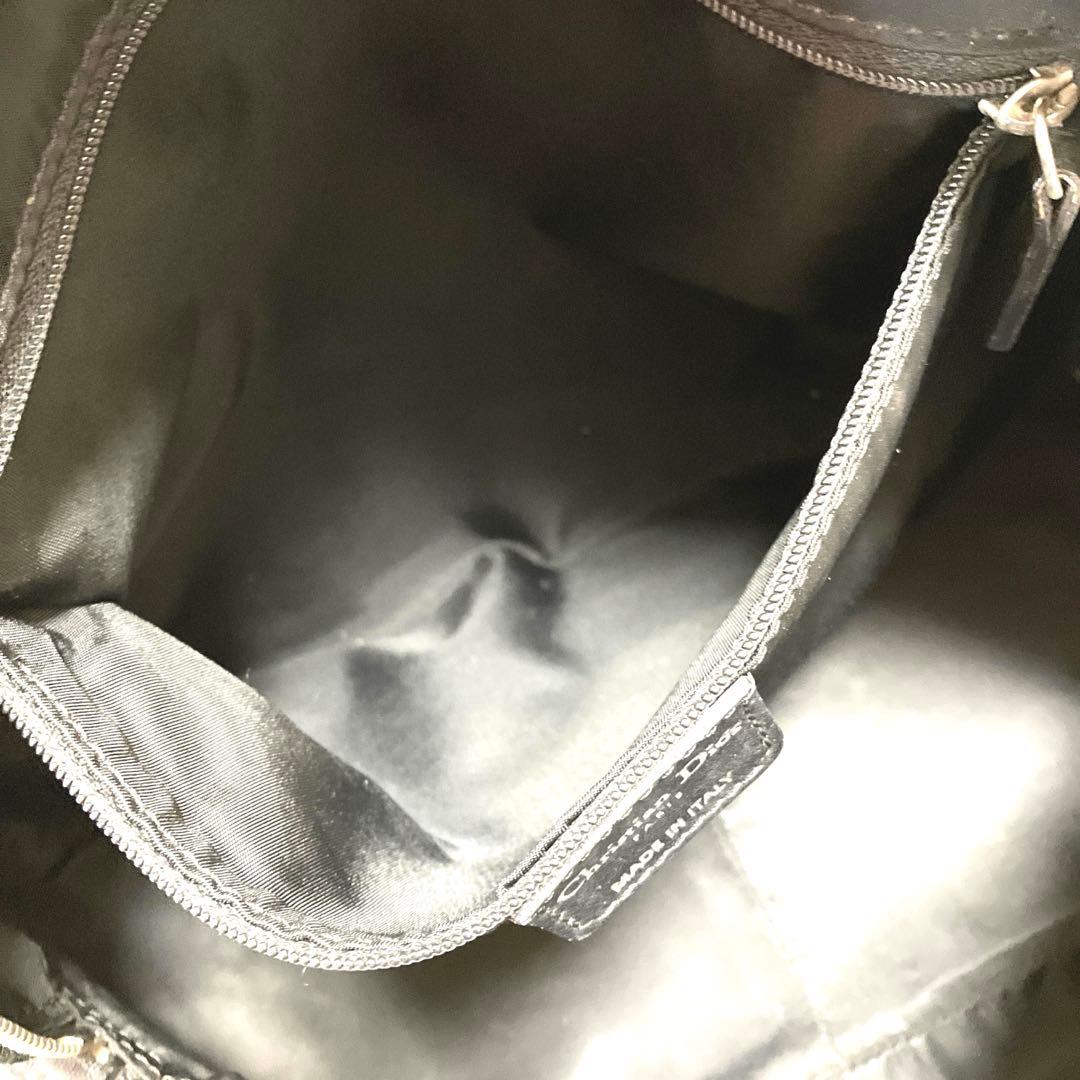 クリスチャン ディオール トロッター柄 ミニボストン型 ショルダーバッグ 美品