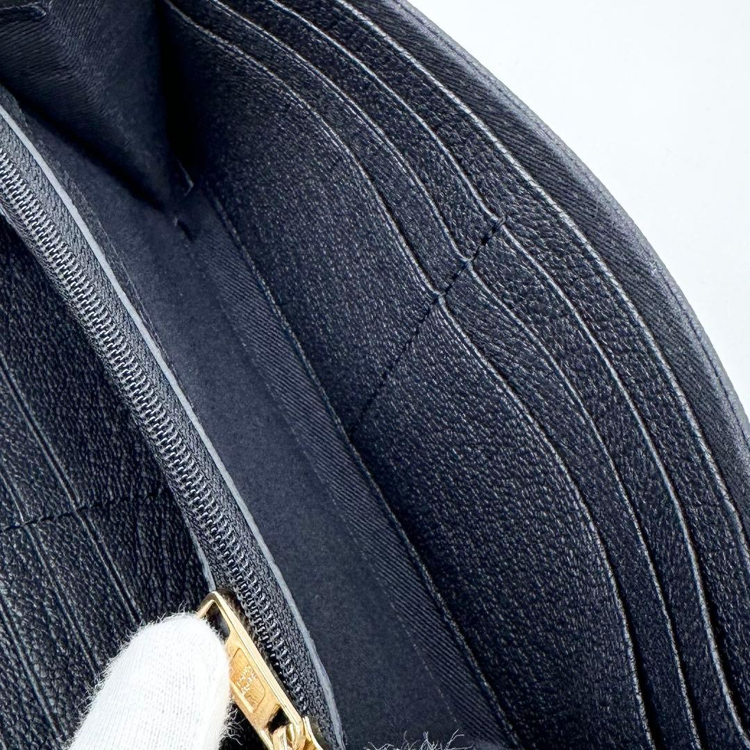 極美品✨See By Chloé Hana 長財布 フラップ しぼ革 ブラック