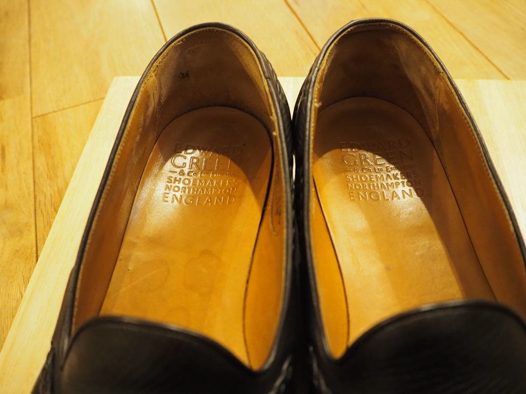 エドワードグリーンBelgraviaネイビーユタカーフ8½-9(8.5)E184