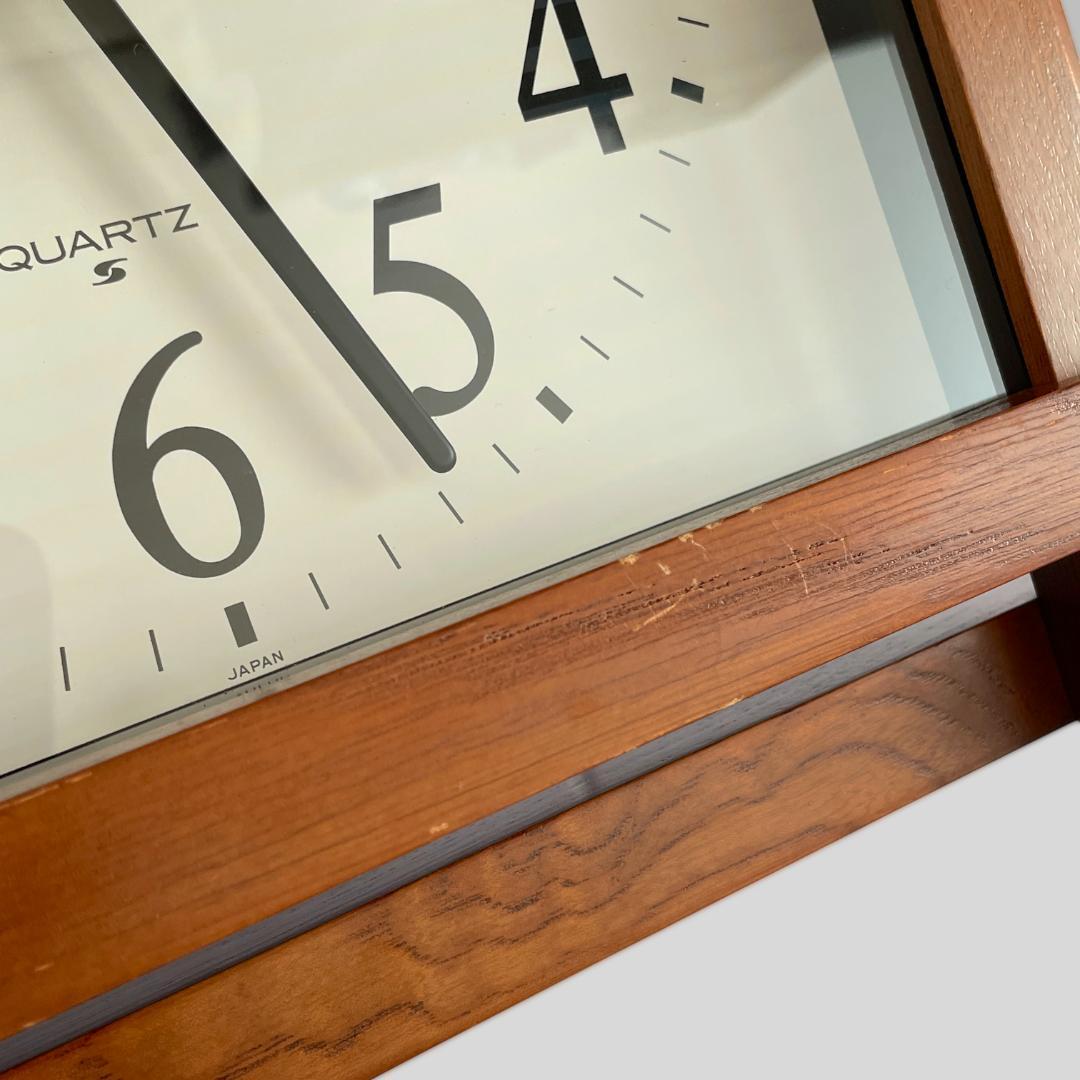 80s【SEIKO】ヴィンテージ モダンデザイン 掛け時計 ウォールクロック