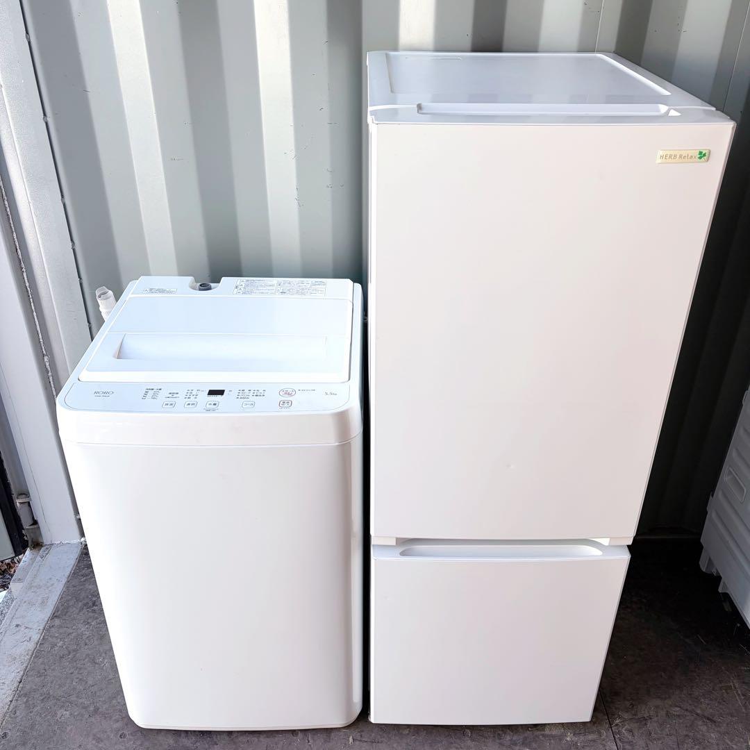 運搬取付無料！ホワイト純正YAMADA家電2点セット！シンプル設計！完動超美品！