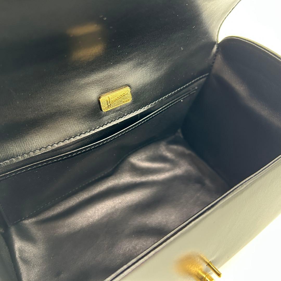 濱野皮革工藝 hamano ハンドバッグ フォーマルバッグ ブラック 黒　レザー