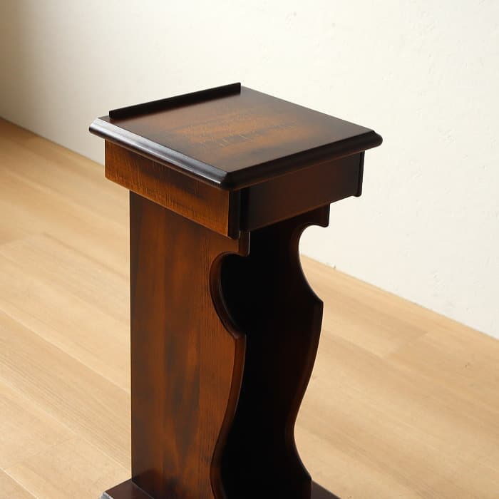 カリモク 電話台 花台 ブナ材 スリム ラック コロニアル