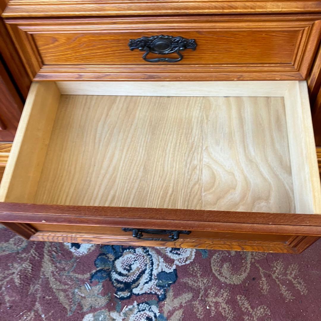 昭和レトロ 北城産業 大型 木製サイドボード 飾り棚 古家具 古道具 ビンテージ