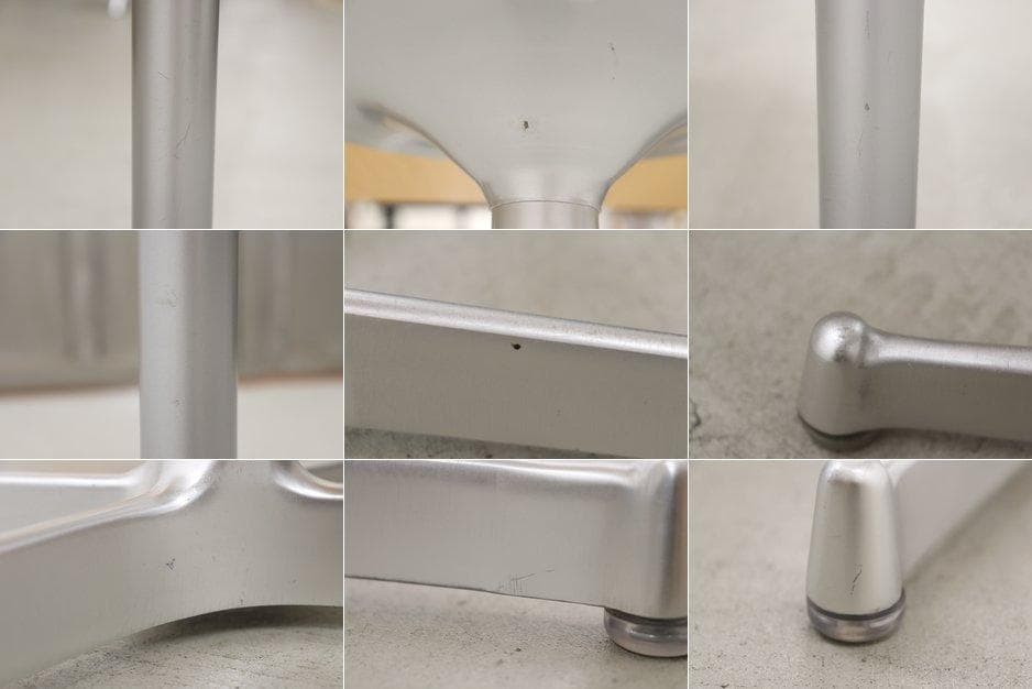 在庫2台 D&Department カフェテーブル ホワイト ナチュラル