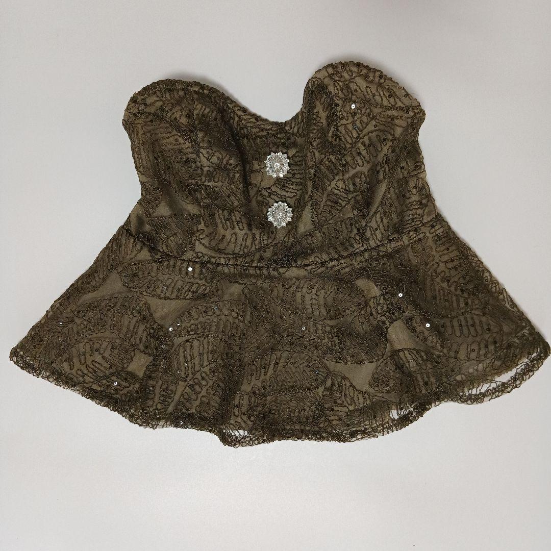 美品 Leja スパンコール ビジューボタンセットアップ ワンピース ドレス