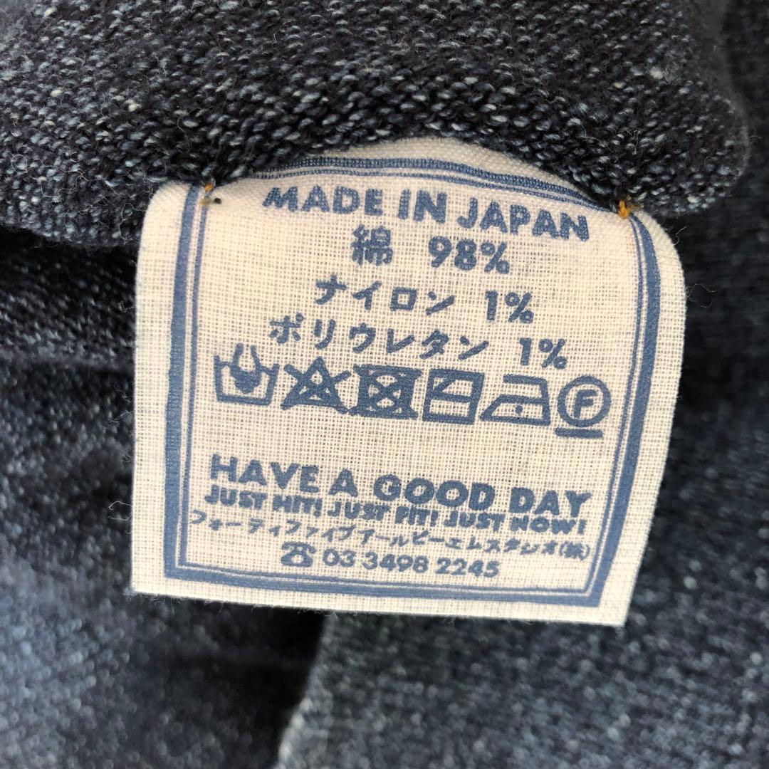 45R でこぼこニットソーの908クルー（影色納戸）