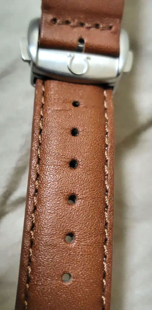 最終値下げ　新品 OMEGA フォールディングバックルとモデラート製レザーベルト