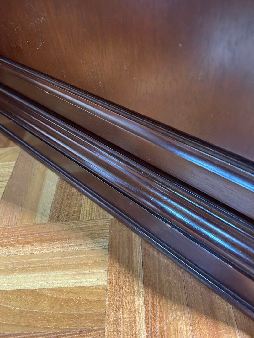 ダークブラウン コーナーガラスケース/カップボード/リビング収納