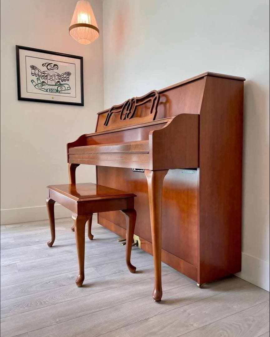 ★美品綺麗★USA YAMAHA ヤマハ アップライトピアノ 猫足★調律回数多数