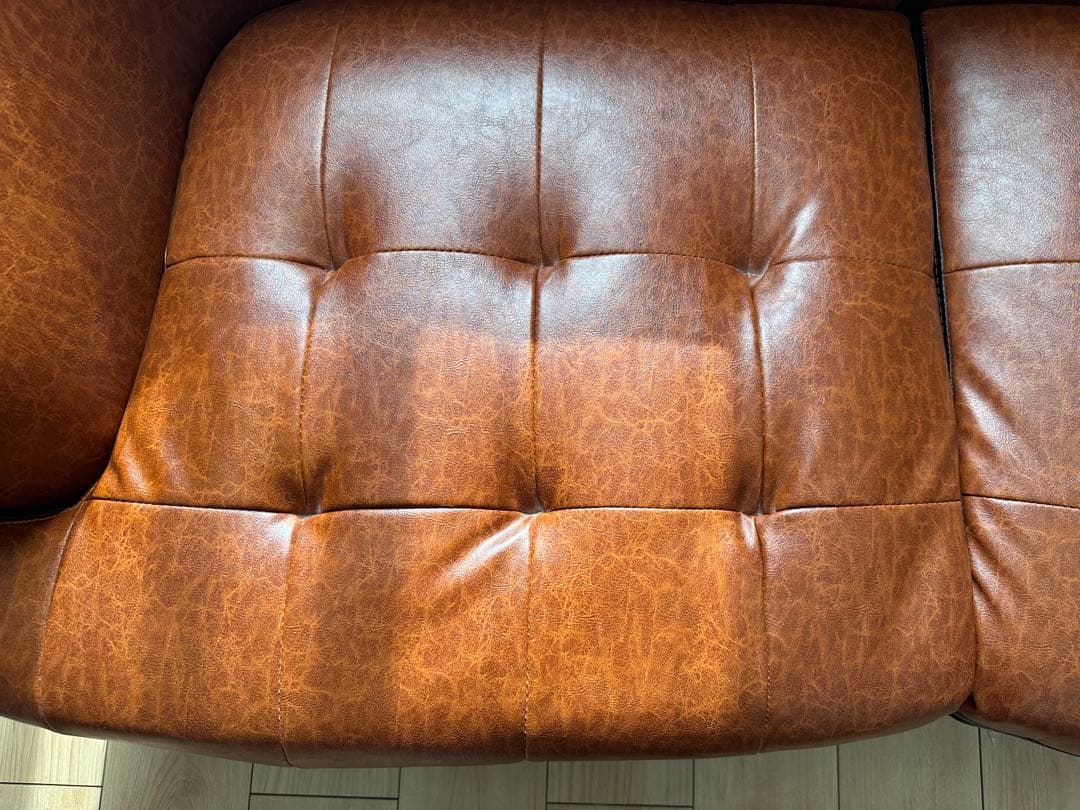 2人掛けソファ(ブラウン)