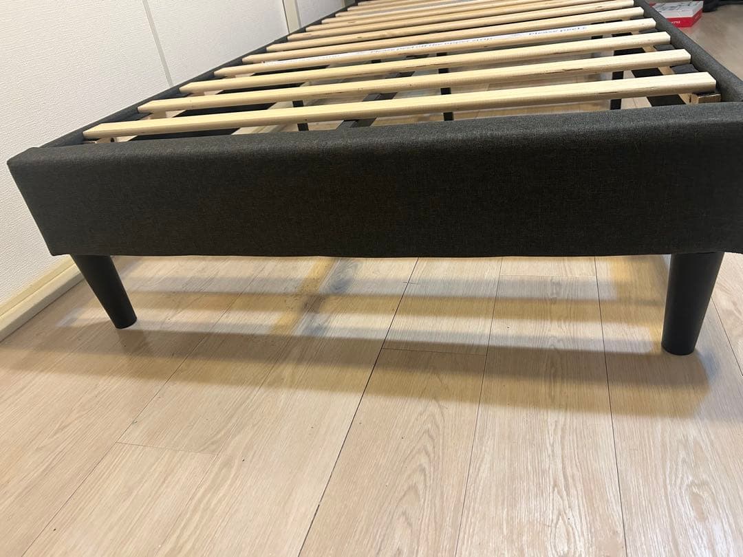 シングルベッドフレーム グレー