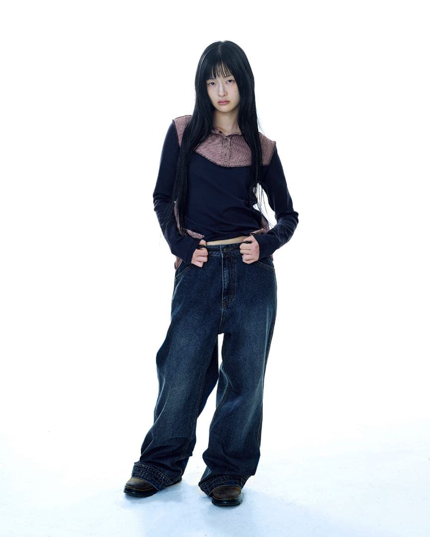 【新品未使用】COYSEIO ブラウスドッキング長袖カットソー